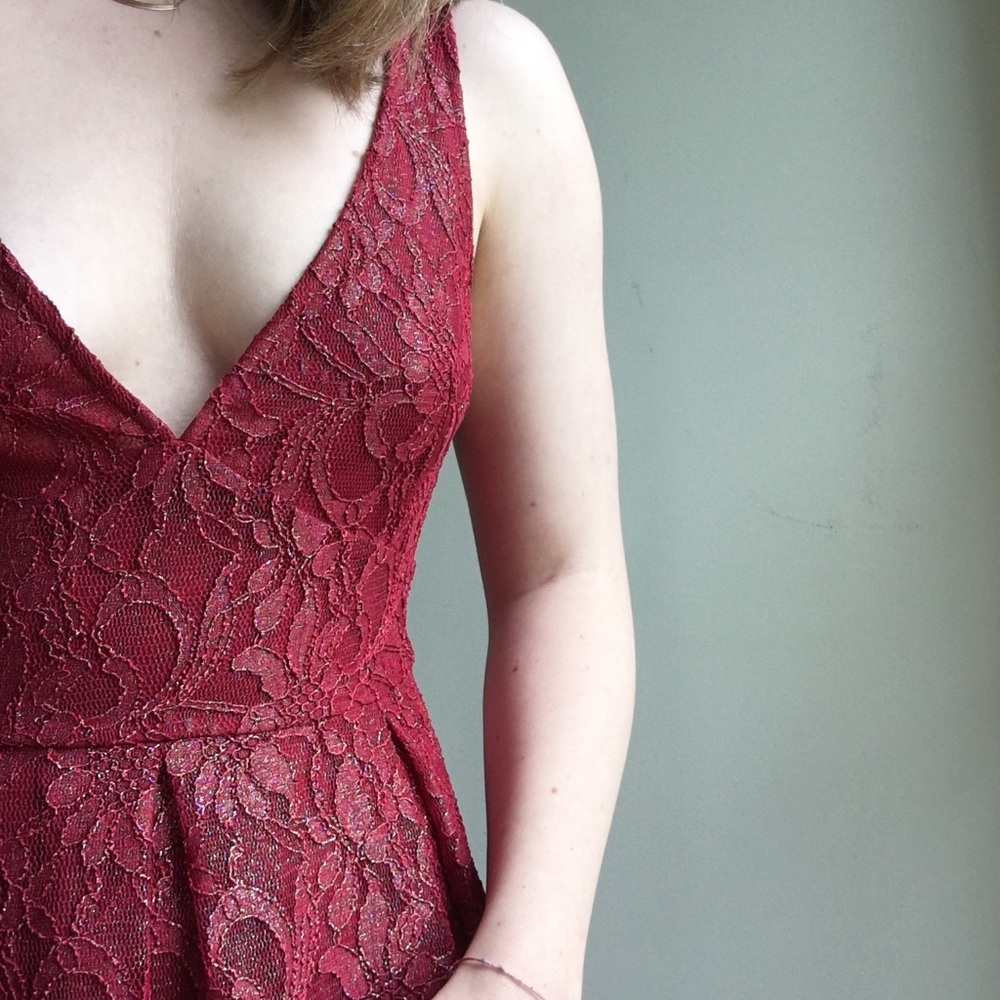 SALE Free People Red Lace Dress